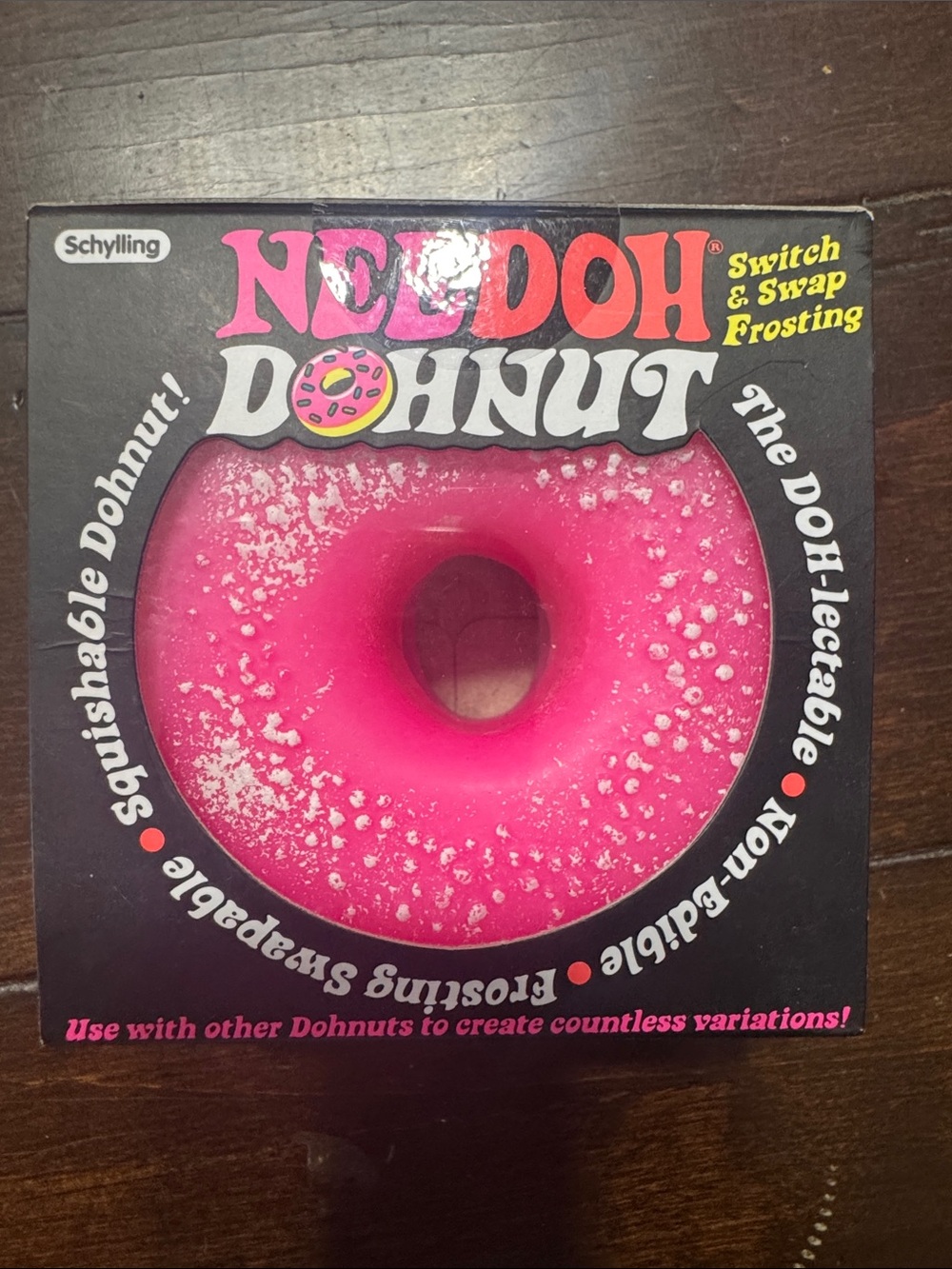 Needoh Pink Donut Squishy Toy